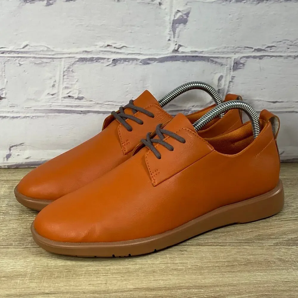 Ponto The Pacific Orange Lace-Up Oxford Shoes Women's Size 9 Casual Sneakers